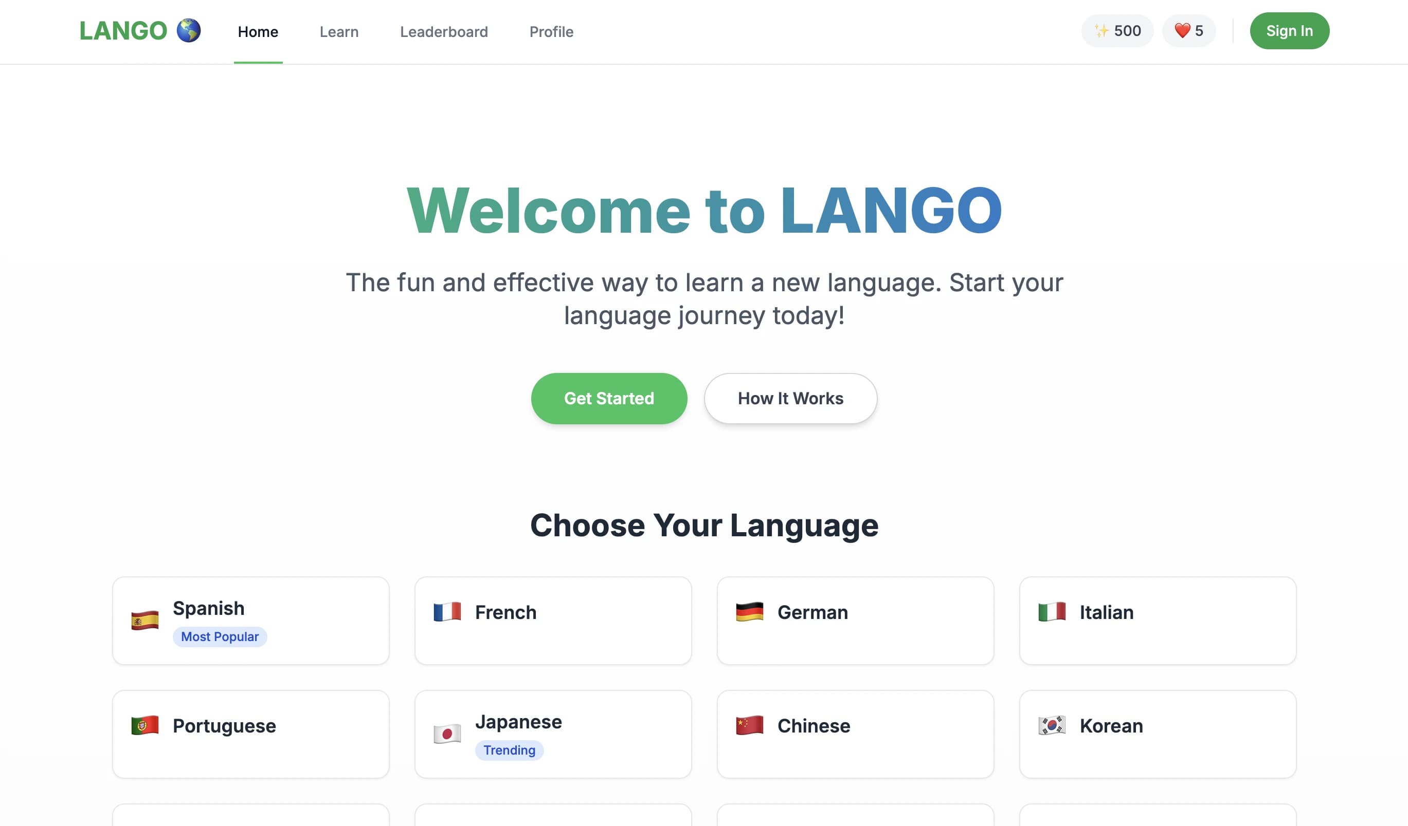 Reference image 2 for Language Learning Platform