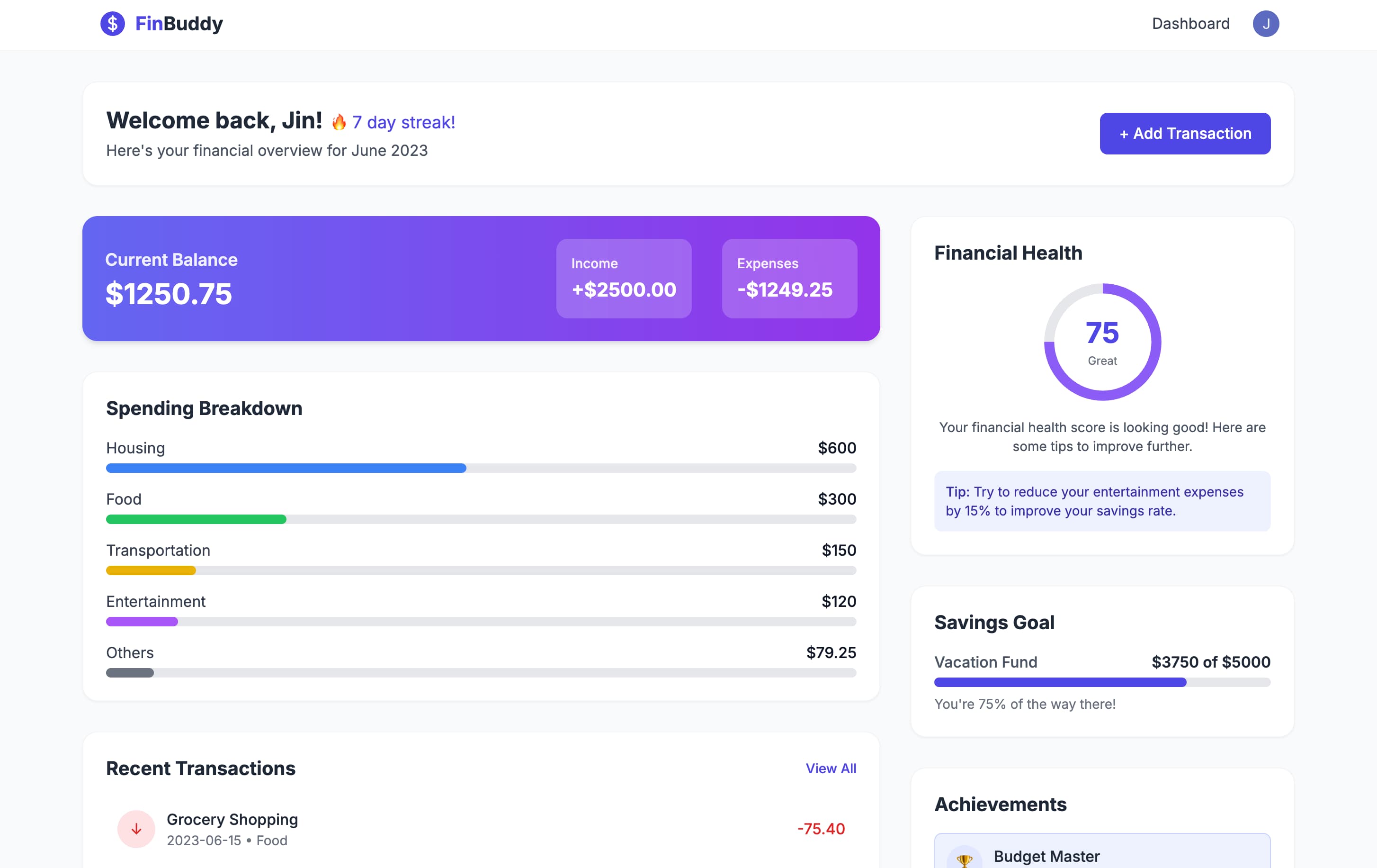 Personal Finance Tracker